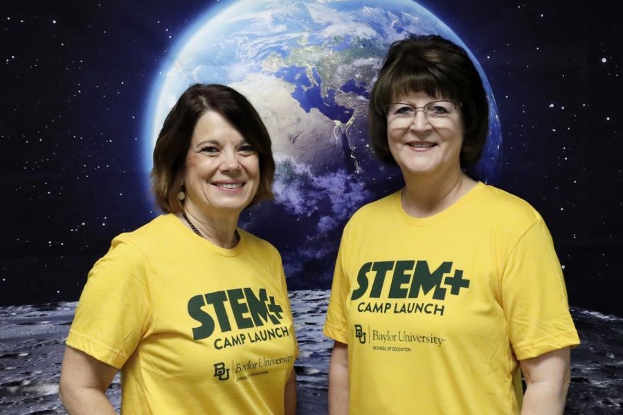 Baylor School of Education New STEM Team, Dr. Nesmith on the left.  Dr. Cooper on the right.