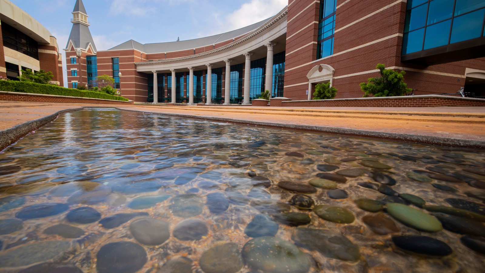 Rock stream outside of the Baylor Sciences Building