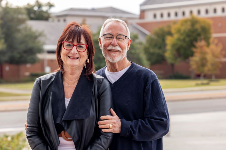 Janet Dorrell, B.S. ’80, M.S. ’02, and Jimmy Dorrell, B.A. ’72, M.A. ’93