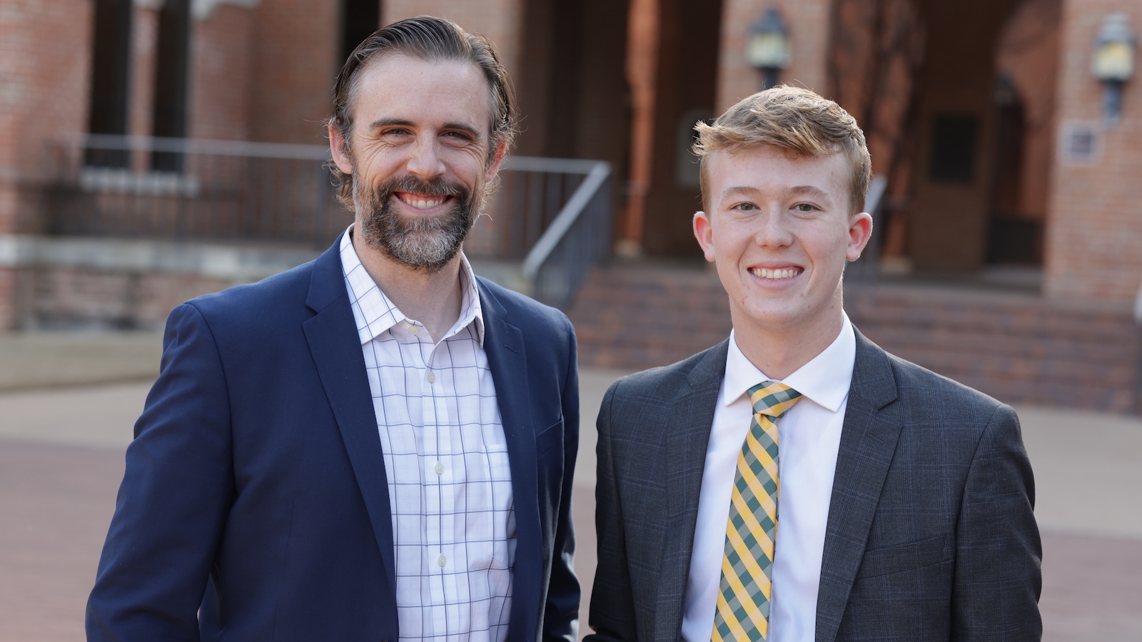 2024 Hatfield Prize recipients, Colby Humphrey Ph.D., and Jackson Boone, mechanical engineering major. 