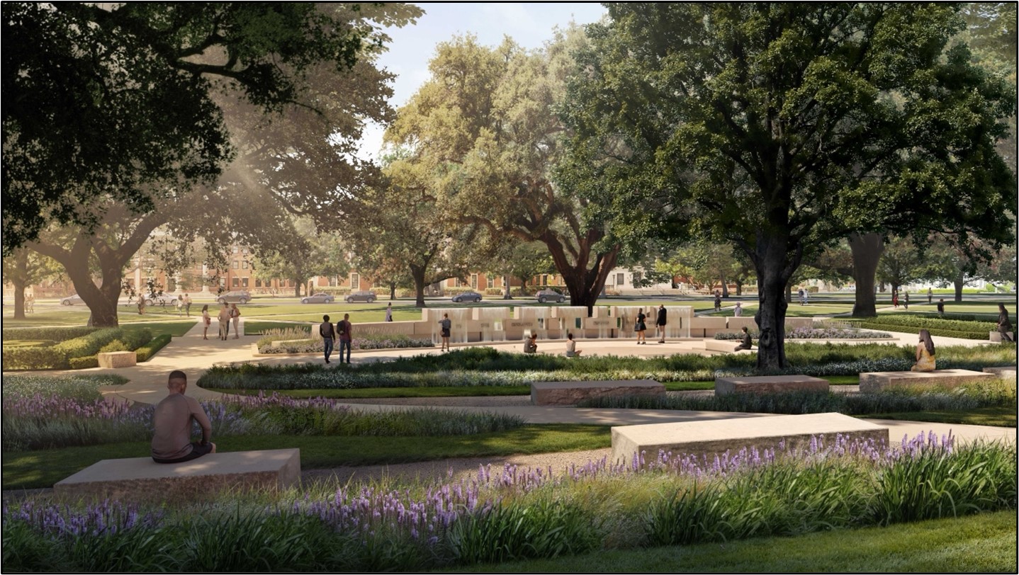 The Memorial to Enslaved Persons' amphitheater-style Resonance Garden is designed to amplify the sound – or the silence – echoing from the Memorial. 