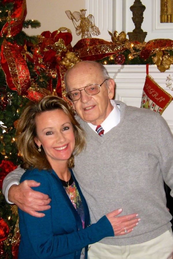 Beth Jarvie with her father George Heilmeier