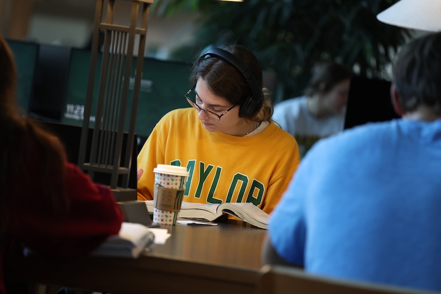 Student studying