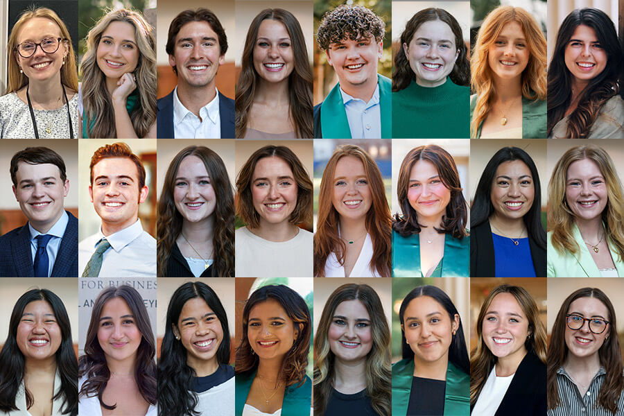 collage of 24 Fulbright Scholarship Recipients 