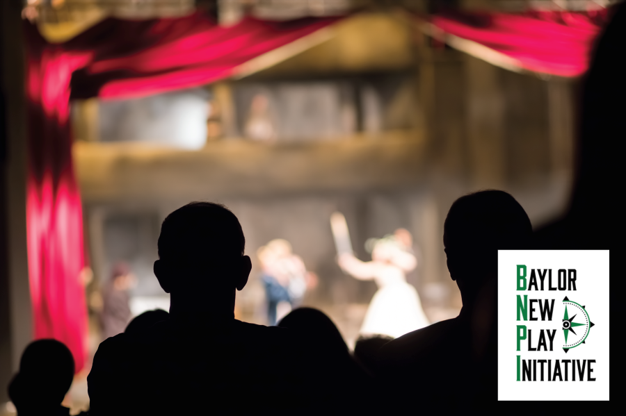 Rear View Of Silhouette People at a theater performance 