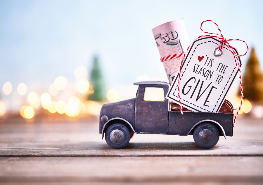Old fashioned truck with a sign 