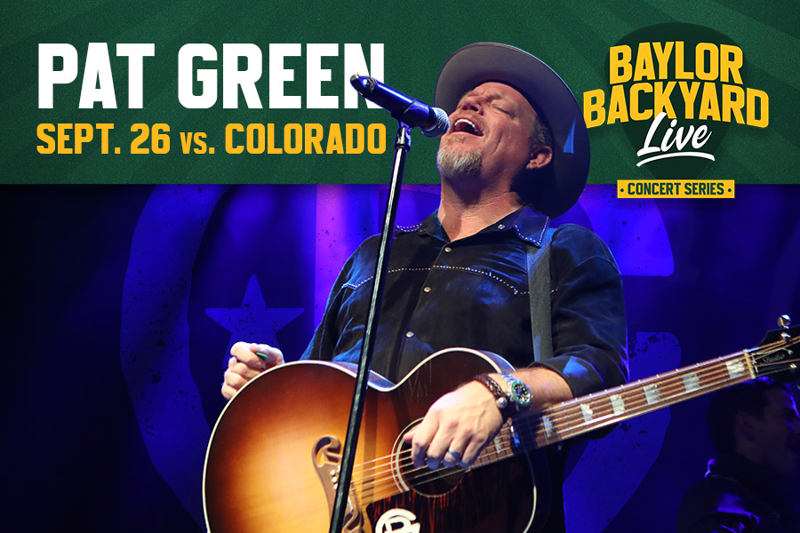 Texas country legend Pat Green will headline the Baylor Backyard Live concert series on Sept. 26 vs Colorado