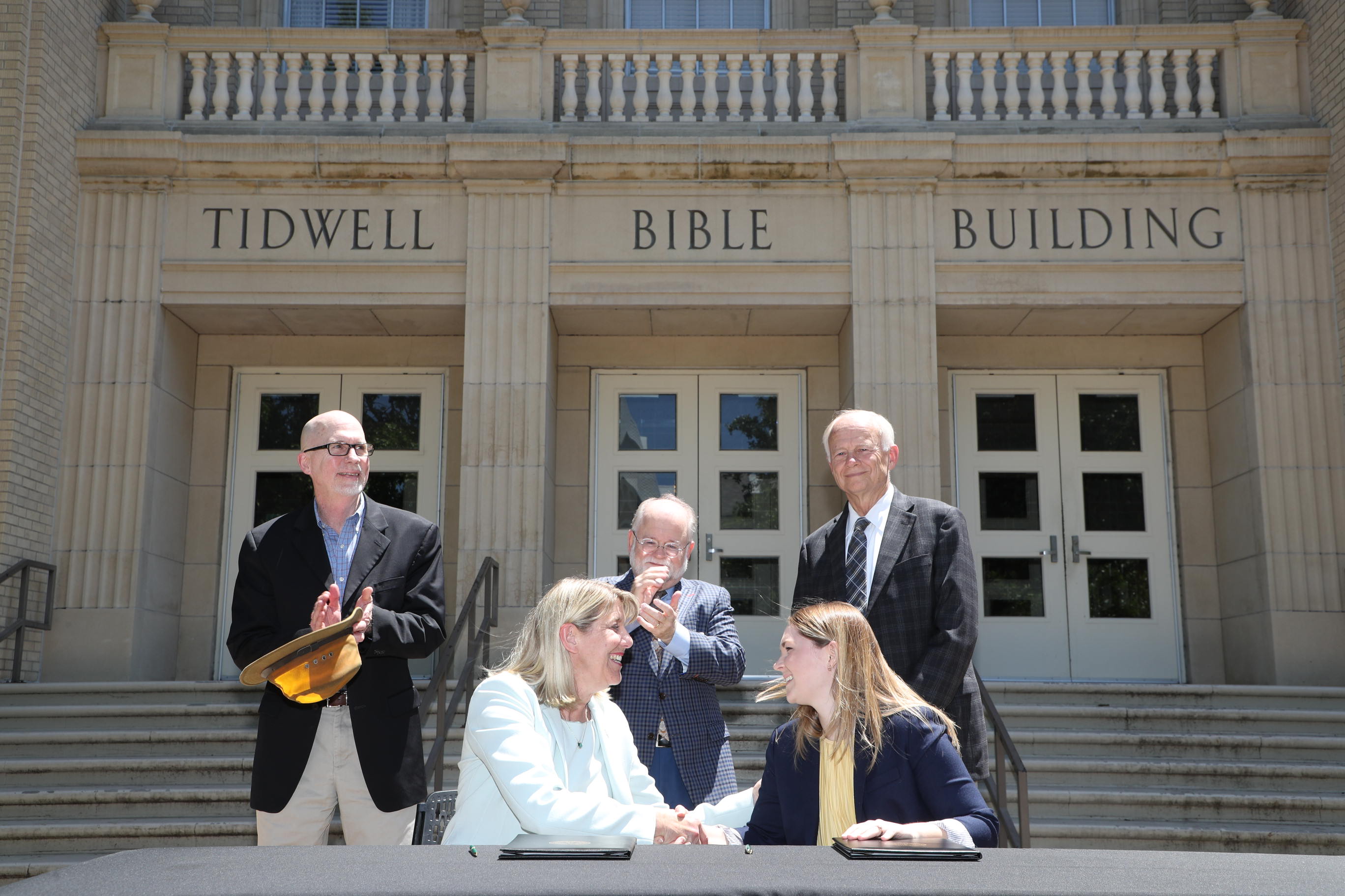 Tidwell Bible Building signing ceremony