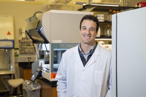 Samuel S. Urlacher in his lab