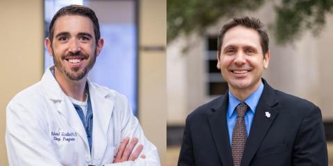Headshot photos of Michael Scullin, Ph.D., and Dean Jason Carter, Ph.D.