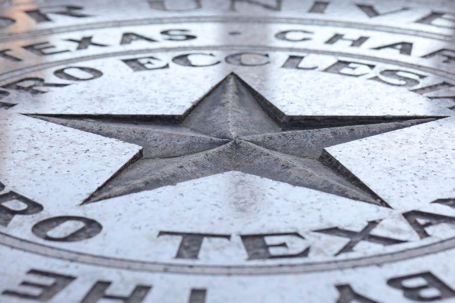 Baylor University official seal with the Texas star in the middle surrounded by the motto Pro Ecclesia Pro Texana