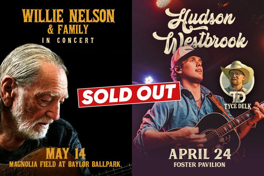 Willie Nelson and Hudson Westbrook concerts sold out