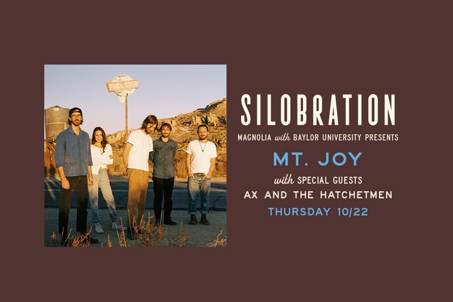 Photo of the five-person band Mt. Joy who will headline the Silobration concert with Ax and the Hatchetmen presented by Magnolia with Baylor University Thursday, Oct. 22