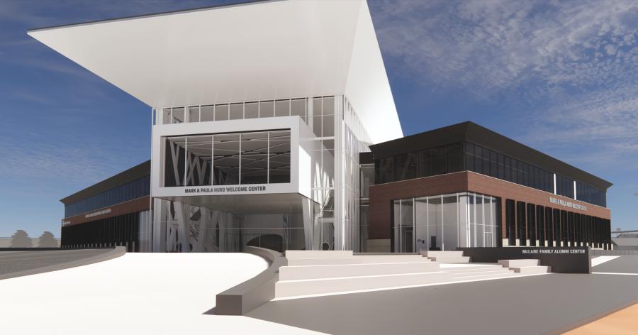 Mark & Paula Hurd Welcome Center Architectural Rendering 2021